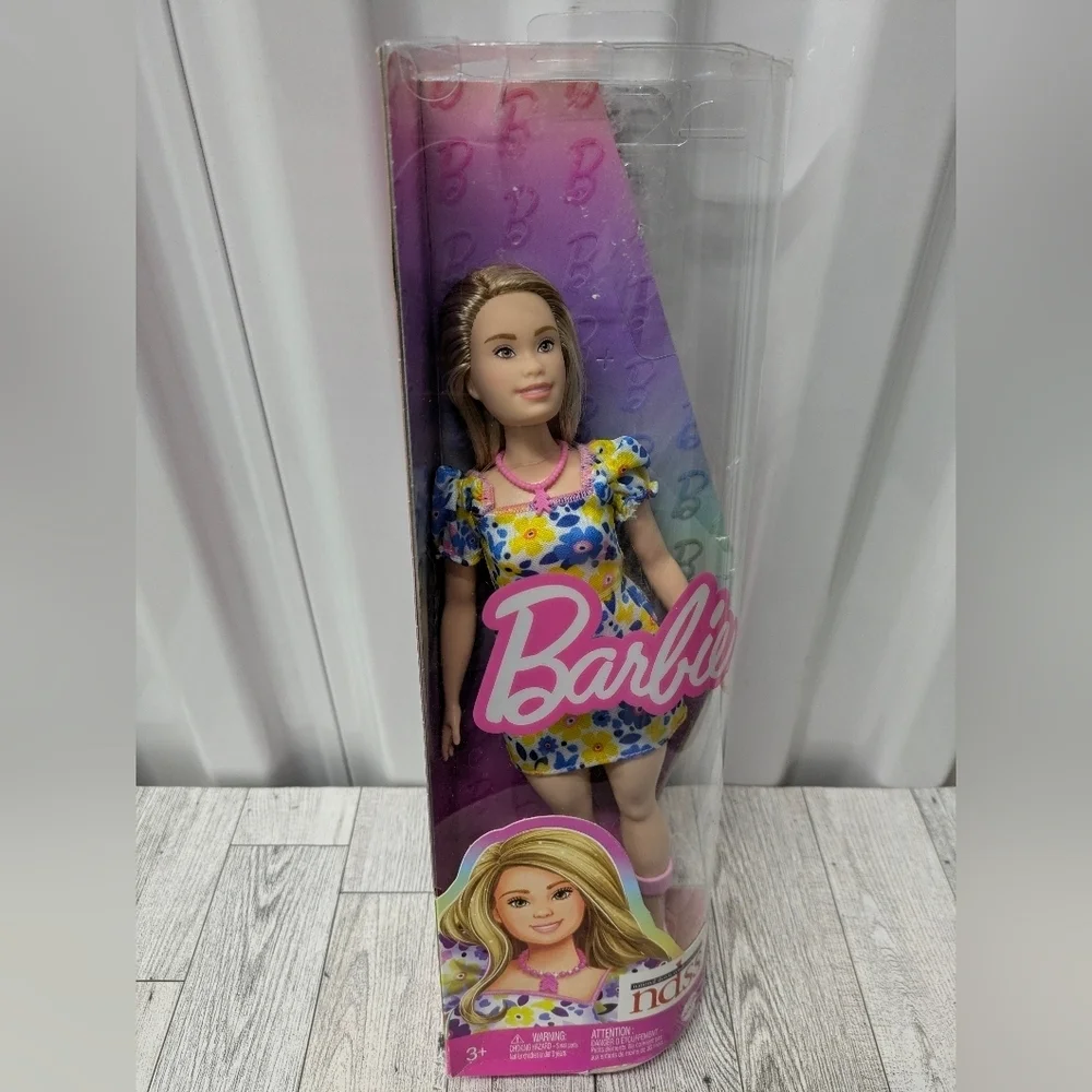 Barbie Doll in Colorful Floral Dress